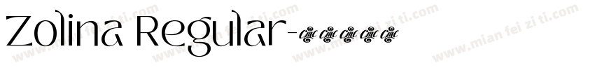 Zolina Regular字体转换